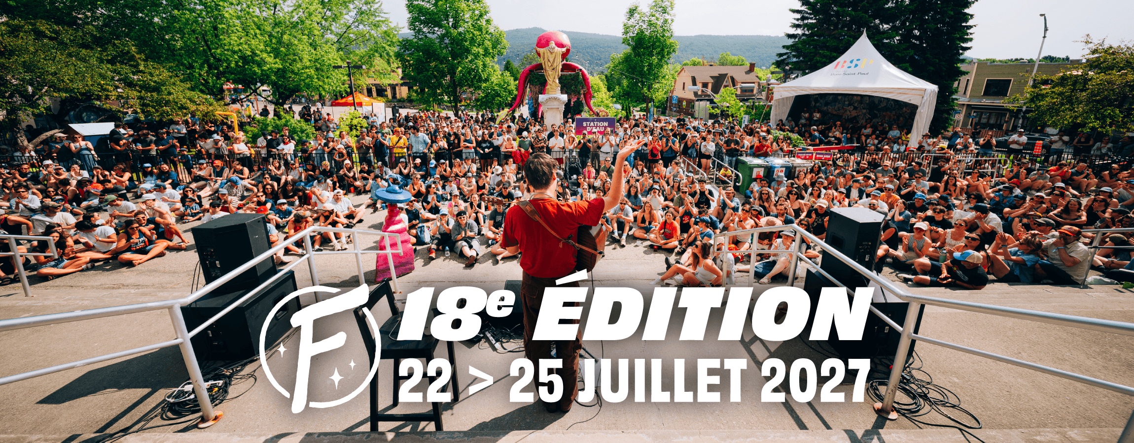 Visuel pour annoncer le Festif! 2027.