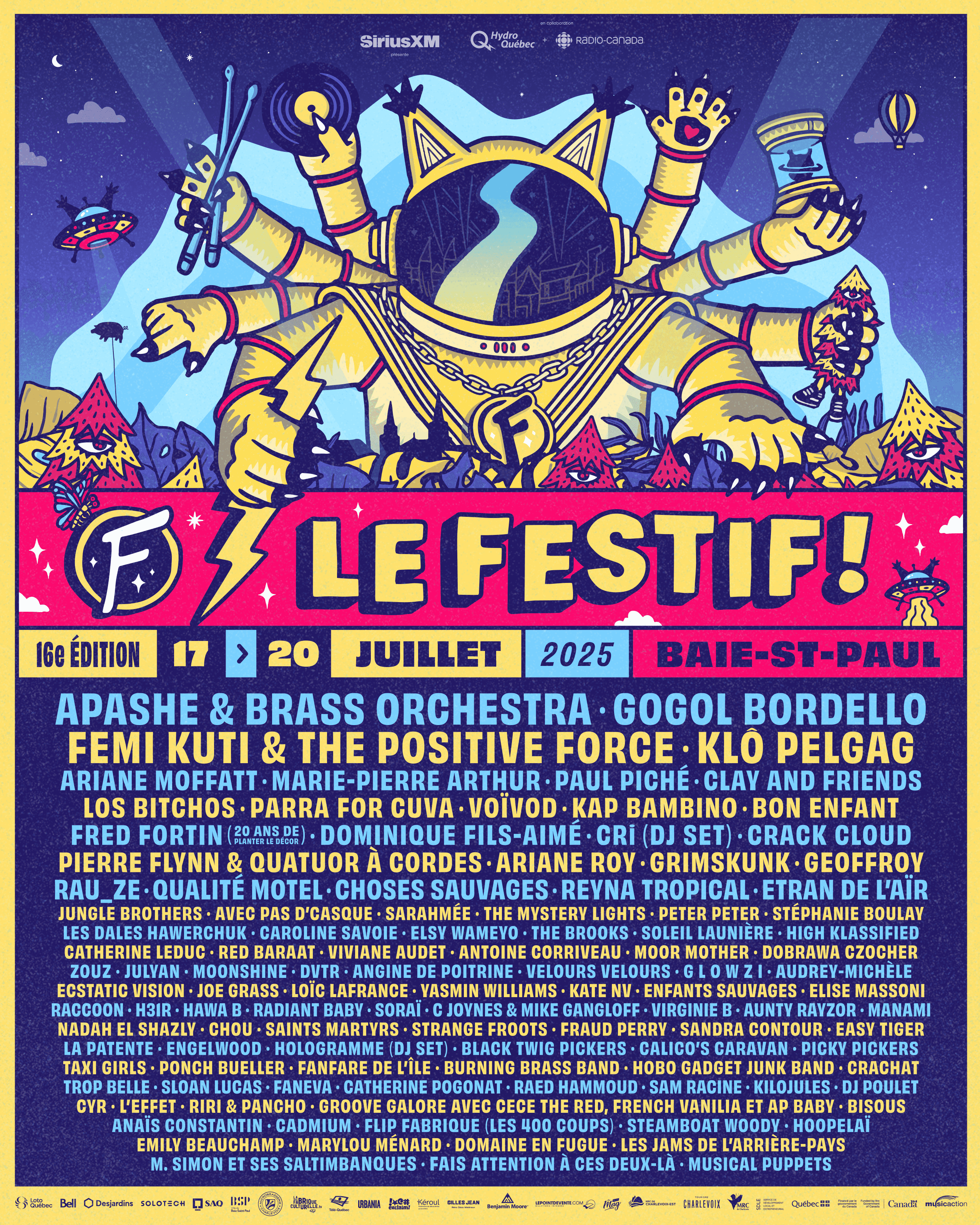 Affiche artistes Le Festif!