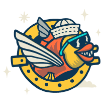 Poisson volant portant des lunettes de soleil et chapeau sortant pour le hublot d'un bateau